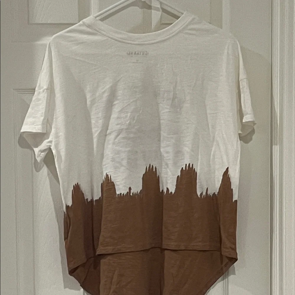 NEW Shyanne White and Brown Short Sleeve Tee - Picture 4 of 5